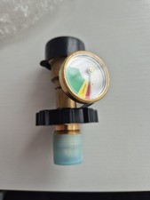 Brass Propane Tank Adapter With Pressure Gauge Connector 100Lb Compatible Gas Co