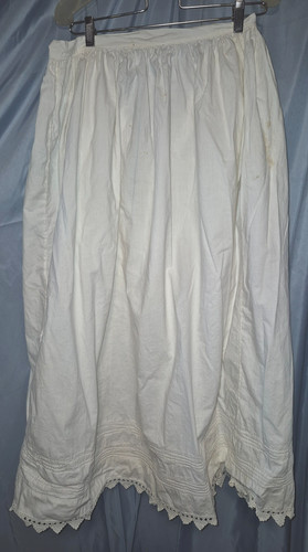 Vtg Skirt Petticoat Cotton Lace Prairiecore Cottagecore Reenactment XS See desc