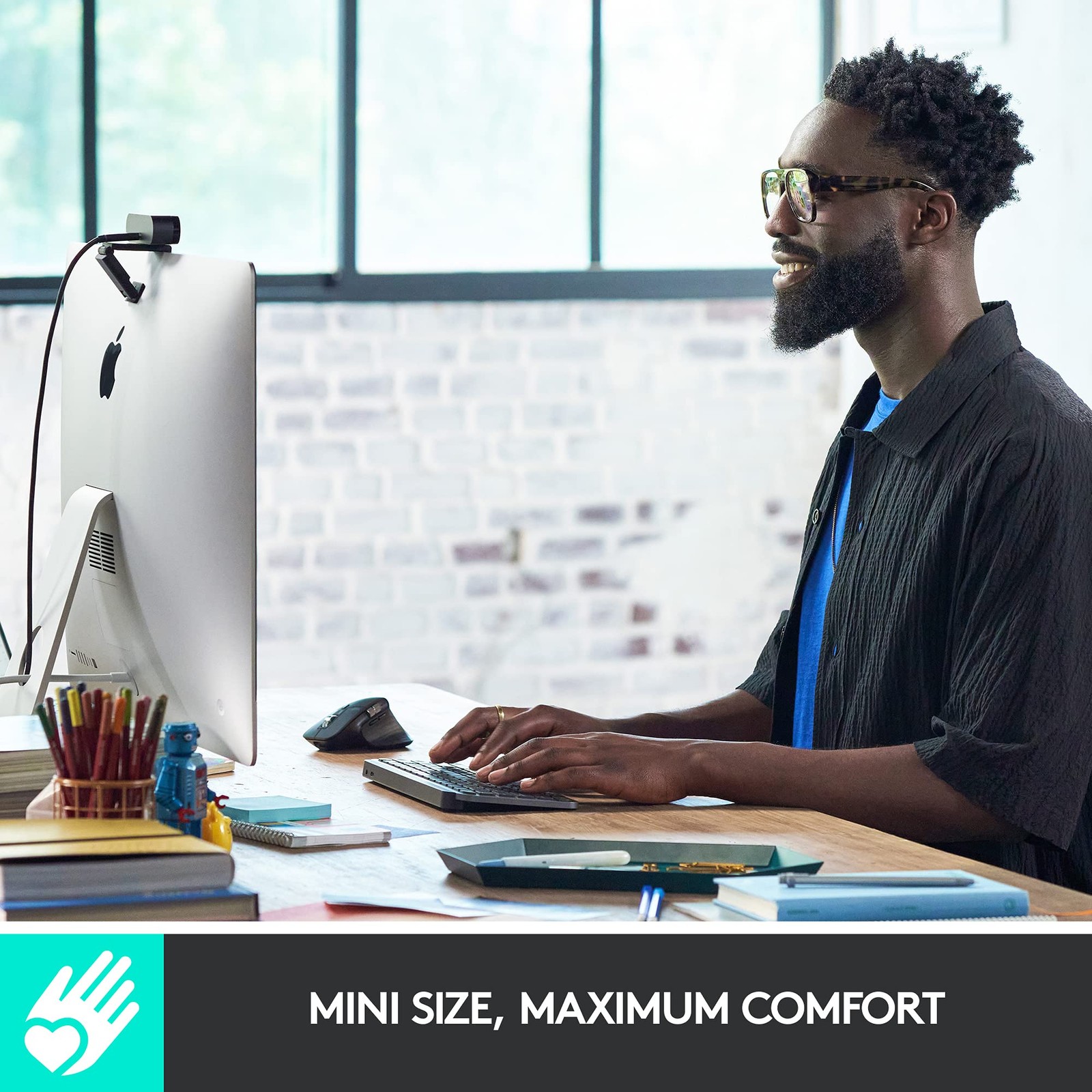 Logitech Premium Compact Bundle: MX Keys Mini + MX Mini Sleeve - Gris pálido, imagen 2