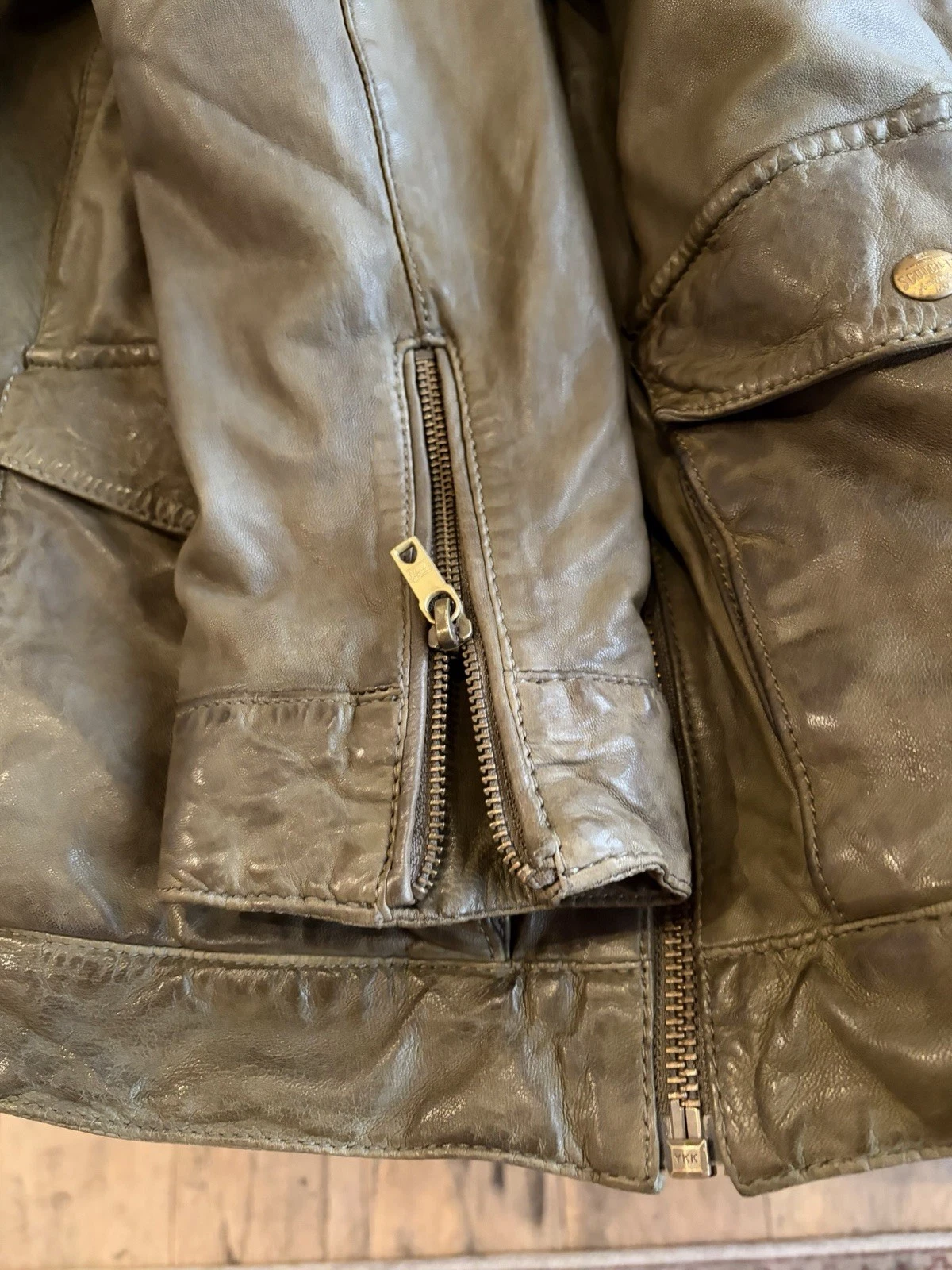 Scotch & Soda Men's Leather Jacket, Amsterdam Couture Exclusive. - product detail image 4