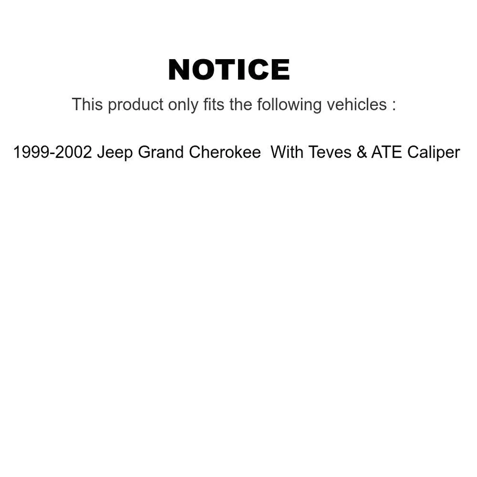 Front Brake Pads Rear Parking Shoes Kit for Jeep Grand Cherokee 1999-2002 oe80 - Image 2 of 4