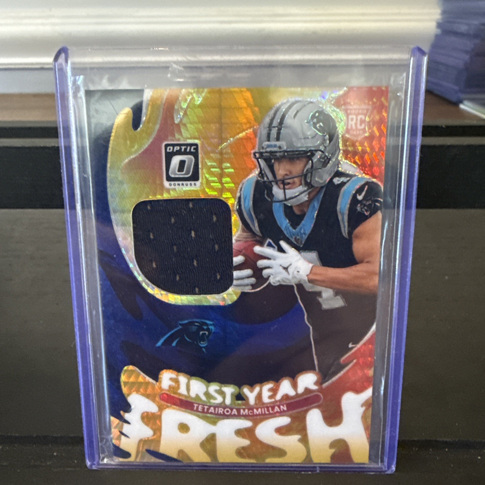 2025 Donruss Optic #FYFBH-TMN Tetairoa McMillan First Year Fresh Blue Hyper