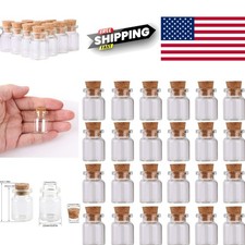 Mini Glass Bottles with Cork Stoppers 5ml for DIY Crafts and Storage