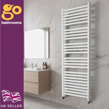 White Double Bathroom Radiator Panel Heated Towel Ladder Towel Warmer 1600x550mm