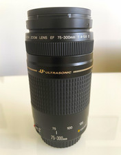 Canon EF 75-300mm f/4-5.6 II USM Zoom Lens 58mm + Hoya UV Filter Pouch