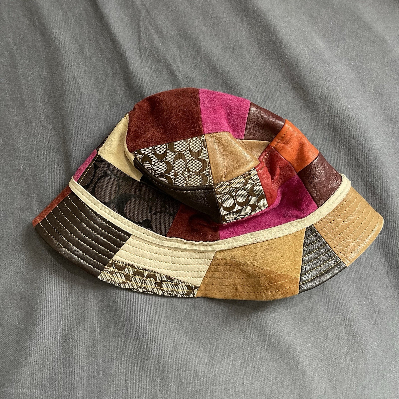 Coach Patchwork Bucket hat Size Small - image 4
