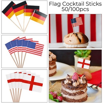 Party Cocktail Steck Sandwich Essen Buffet Catering Flagge Hochzeit Dekoration