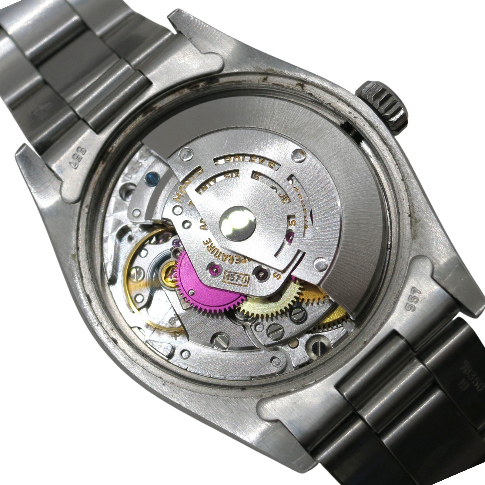 Rare 1971 Rolex Oyster Perpetual Date 1500 Satin Silver Dial image 9