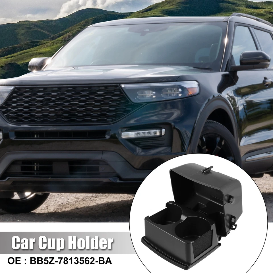 Portavasos asiento trasero coche negro BB5Z-7813562-BA para Ford Explorer 2011-2015 Foto 2 de 4