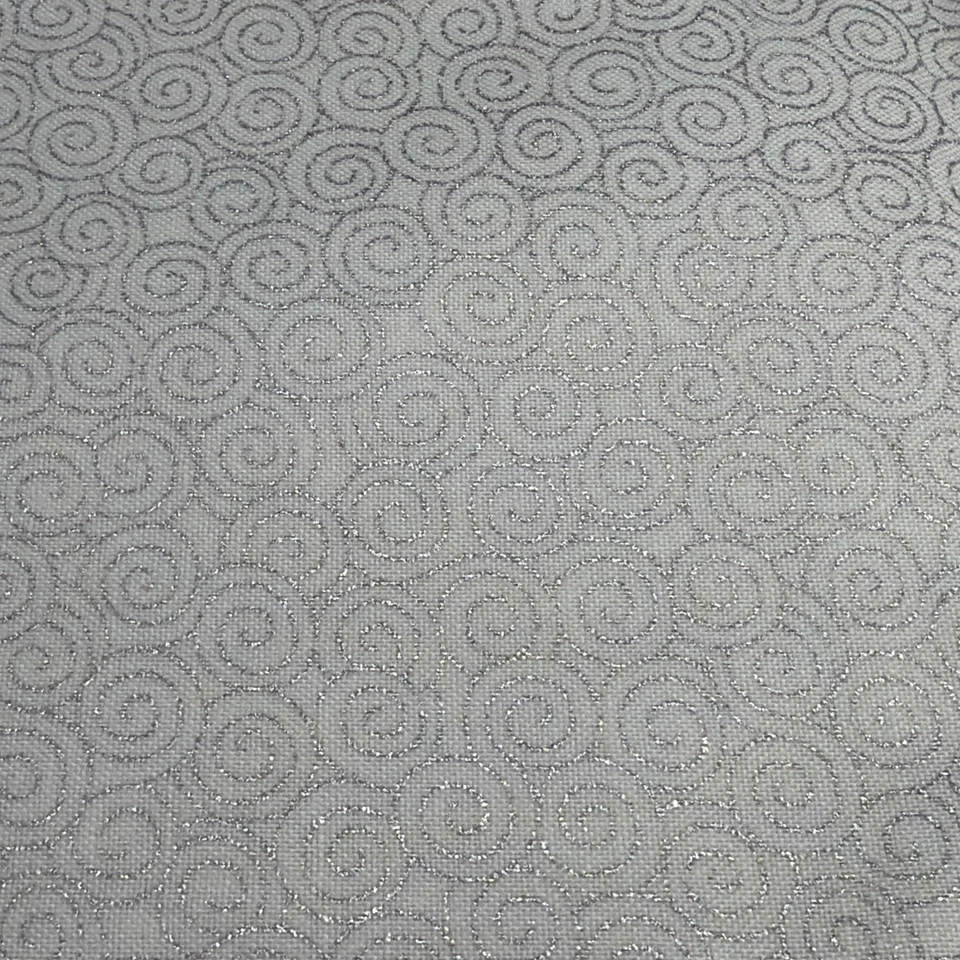 Karen Montgomery Timeless Treasures Metallic Silver  First Frost Cotton 2.5 Yard - Image 2 of 4