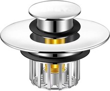 Pop-Up Drain Plug with Screen Bathtub Plugs Shower Drain Hair Catcher Drain
