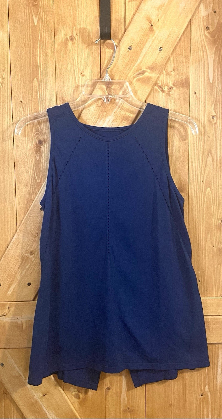 Athleta Sleeveless Split Back Top Small Navy Runn… - image 1