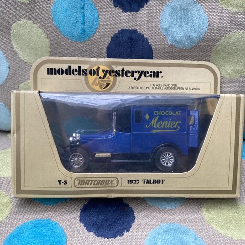 MATCHBOX MODELS OF YESTERYEAR 1:47 SCALE 1927 TALBOT VAN CHOCOLAT MENIER Y-5 Box