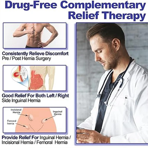 Removable Inguinal Groin Hernia Belt for Men Abdominal Groin Support Truss Brace - Picture 3 of 32