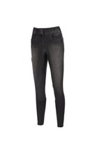 Image of Pikeur Ladies Lisha Full Grip Denim Breeches - Denim Black - UK14