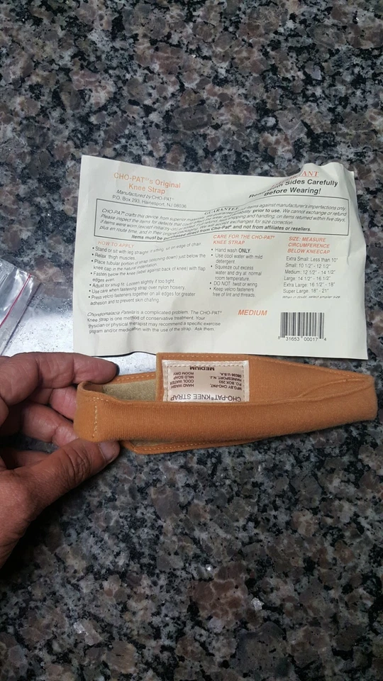 Correa de rodilla Cho-Pat Original nueva en bolsa color flexión para condromalacia rótula Foto 2 de 4