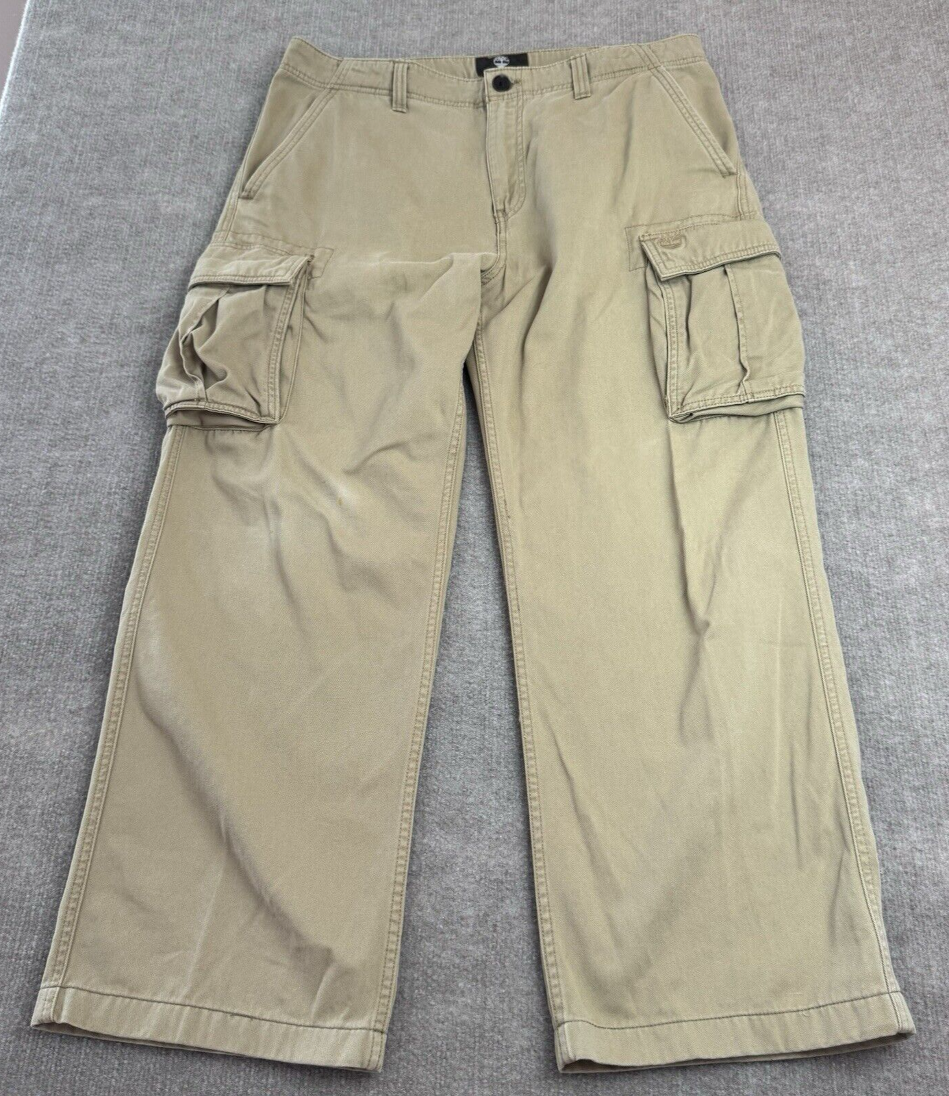 Timberland Mens Y2K Baggy Cargo Pants 36x30 Grunge Skater Hip Hop Style-image