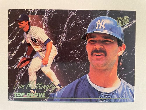 🔥1993 FLEER ULTRA TOP GLOVE DON MATTINGLY INSERT BASEBALL CARD #12 NY YANKEES🔥 - Picture 3 of 3