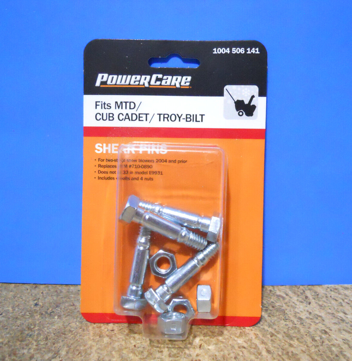 Shear Pins for Troy-Bilt, Cub Cadet, MTD Snow Blowers, Replaces OEM No. 710-0890