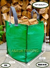 ✅ 25 x Garden Waste Bag 120L Heavy Duty Strong Sack Grass Leaves Logs Firewood