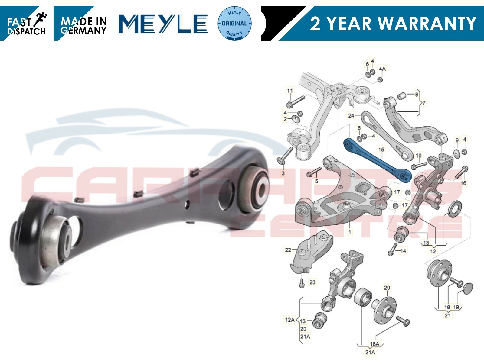 FOR AUDI A4 S4 RS4 B6 B7 SEAT EXEO REAR SUSPENSION WISHBONE  