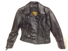 Hudson Leather Womens Size L Motorcycle Biker Jacket W Liner Heavy