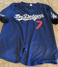 JULIO URIAS Los Angeles DODGERS Baseball SGA Blue Size MEDIUM Replica Jersey MLB