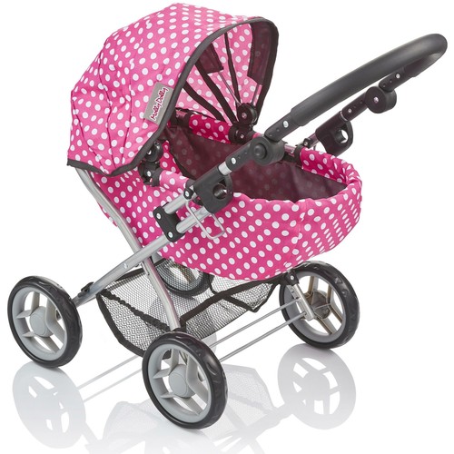 Girls Adjustable Toy Stroller Pushchair 