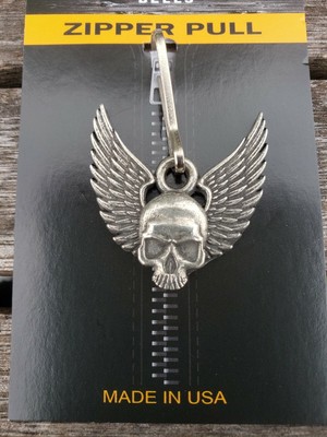 Deluxe Skull Upwing Zipper Pull fits Harley-Davidson Motorclothes Jacket Rider Deluxe Skull Upwing Zipper Pull fits Harley-Davidson Motorclothes Jacket Rider