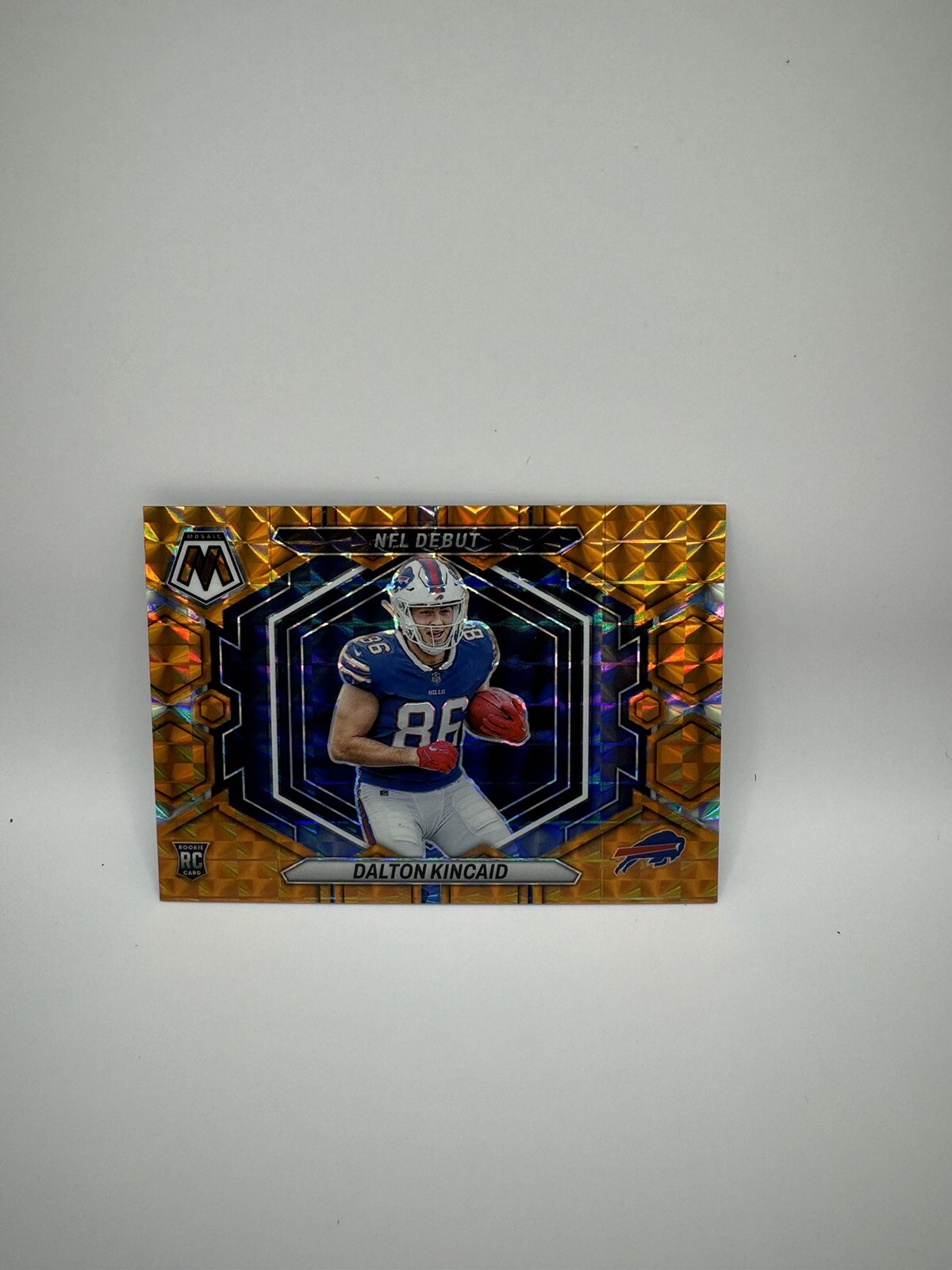 2023 Panini Mosaic Football Dalton Kincaid #ND-20 Orange NFL Debut #/199 Bills