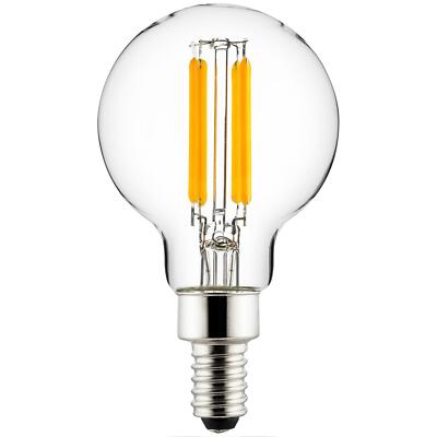 Sunlite LED Filament Style Globe Light Bulb 5W (60W Equals) Dim 50K-Super White