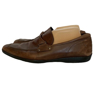 Tods Brown Leather Bit Strap Loafers Dress Shoes Mens 9.5  display picture 2