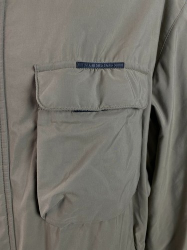 Men PAUL&SHARK Beige Zip Up Multi Pocket Nylon Coat Jacket Size 2XL - Picture 2 of 11
