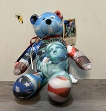 2003 Gallery Treasures Collection Freedom Bear Plush with Tags 8.5" US Patriotic