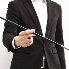 BLACK APPEARING WAND STAGE STREET MAGIC TRICK CANE ONE NEW FOIL STICK SEE VIDEO