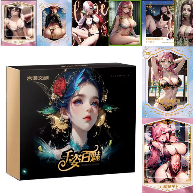 Caja Waifu de anime Goddess Story Doujin figura encantadora caja de tarjetas coleccionables paquetes de 10+1