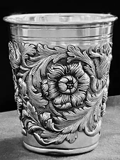 Vintage Masterpiece 925 Silver Artisan Kiddush Wine Goblet Judaica from Portugal