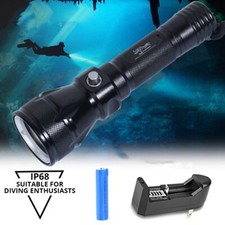 LED Underwater Scuba Lamp Diving Flashlight Torch Swimming Diving Fishing Light