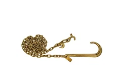CHAIN SAFETY GRADE 70 15" FORGED J ONE END MINI J T COMBO HOOK OTHER SIDE WITH G