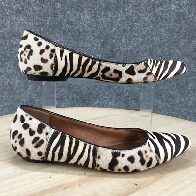 Corso Como Shoes Womens M Animal Print Slip On Pointed