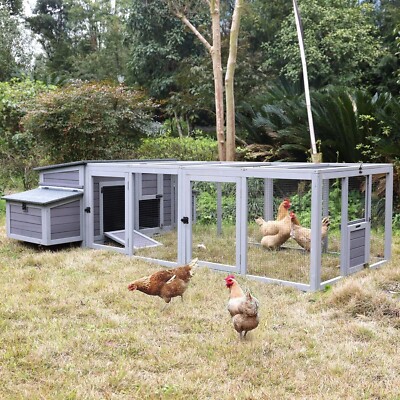 Aivituvin Chicken Coop 103'' Large Chicken House with Run Outdoor Nesting Box
