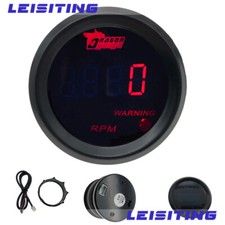 2 52mm Red Digital Led Elec 0-9999 Rpm Tachometer Tacho Gauge Car Motor New