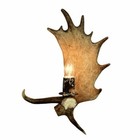 Appliques, lampe de mur avec la vrai bois de daim. 1xE14 30x40cm 1537202