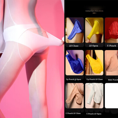 220lbs Oil 8D Glossy Shiny Bodysuit Black Soft Tights Full Body Stockings