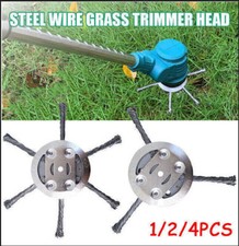 2 têtes de coupe-herbe en fil d'acier pour tondeuse à gazon, débroussailleuse et