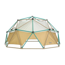 KIDS OUTDOOR CLIMBER DOME w/Inner Tent 5 Ft. X 10 Ft. Steel Green and Brown