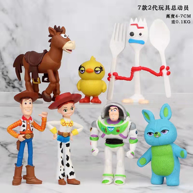 激レア　Disney Toy Story 7点セット 7Pcs Toy Story 4 Figure ToysCharacter Woody Buzz LightyearJessie