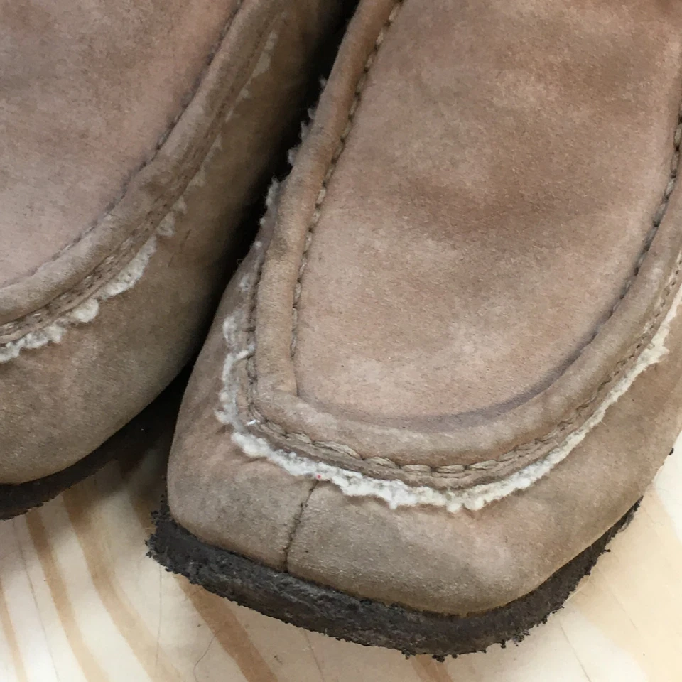 Botas Hush Puppies para mujer 10 M cuero marrón nieve con cordones tacones de cuña tobillo Foto 4 de 4