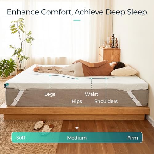 3 Inch Size Mattress Topper, Gel Memory Foam Bed Topper with Queen