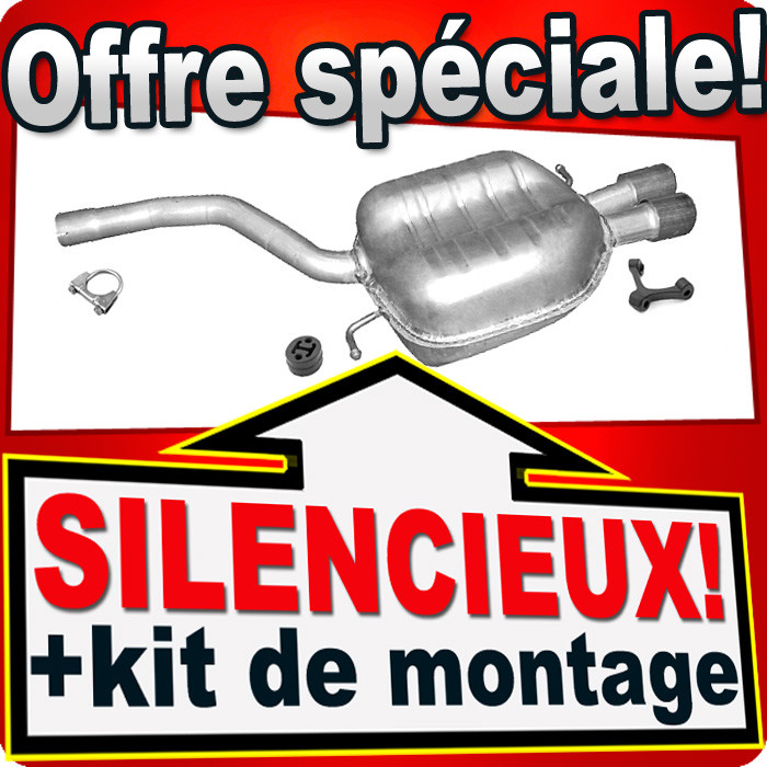 Silencieux arrière pour VW Passat B6 2.0 TDI 16V 140CH 2007-2010 pot échappement